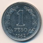 Argentina, 1 peso, 1962
