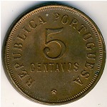 Angola, 5 centavos, 1921–1924
