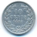 Netherlands, 10 cents, 1893