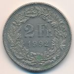 Switzerland, 2 francs, 1992