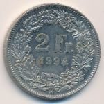 Switzerland, 2 francs, 1994