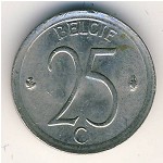 Belgium, 25 centimes, 1964–1975