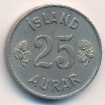 Iceland, 25 aurar, 1963