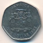 Jamaica, 1 dollar, 1995