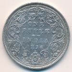 Британская Индия, 1 рупия (1876 г.)