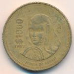 Mexico, 1000 pesos, 1989