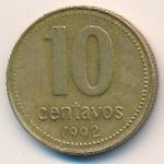 Argentina, 10 centavos, 1992