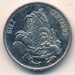 Dominican Republic, 10 centavos, 1989–1991