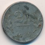 Belgium, 2 francs, 1944