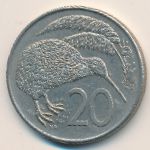 Новая Зеландия, 20 центов (1982 г.)