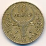 Madagascar, 10 francs, 1989