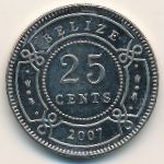 Белиз, 25 центов (1989–2015 г.)