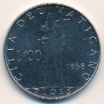 Vatican City, 100 lire, 1955–1958