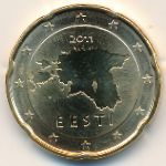 Estonia, 20 euro cent, 2011–2018