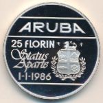 Аруба, 25 флоринов (1986 г.)