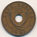Восточная Африка, 10 центов (1951 г.)