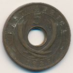 East Africa, 5 cents, 1925