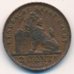Belgium, 2 centimes, 1919
