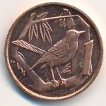 Cayman Islands, 1 cent, 2002