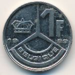 Belgium, 1 franc, 1989