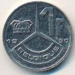 Belgium, 1 franc, 1990