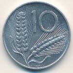 Italy, 10 lire, 1980