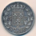 France, 5 francs, 1816–1824