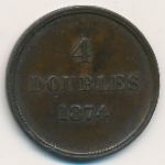 Гернси, 4 дубля (1874&ndash;1893 г.)