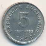 Argentina, 5 centavos, 1951–1953