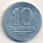 Brazil, 10 centavos, 1956–1961