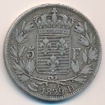 France, 5 francs, 1827–1830
