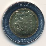 San Marino, 500 lire, 1982