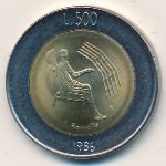 San Marino, 500 lire, 1986