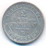 Саксония, 2 новых гроша (1865 г.)