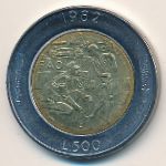San Marino, 500 lire, 1982