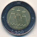San Marino, 500 lire, 1987