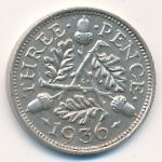 Great Britain, 3 pence, 1936