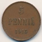 Финляндия, 5 пенни (1915 г.)
