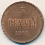 Финляндия, 5 пенни (1916 г.)