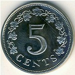 Malta, 5 cents, 1972–1981