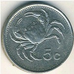 Malta, 5 cents, 1986