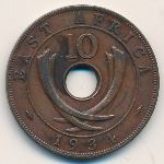Восточная Африка, 10 центов (1934 г.)