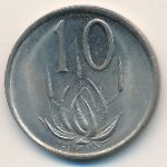 South Africa, 10 cents, 1988