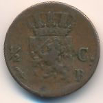 Нидерланды, 1/2 цента (1823–1827 г.)