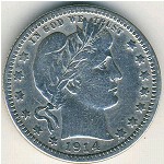 США, 1/4 доллара (1892–1916 г.)