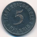 Кирхгайм-унтер-Тек., 5 пфеннигов (1917 г.)
