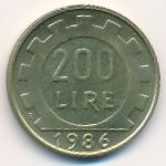 Италия, 200 лир (1986 г.)