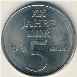 German Democratic Republic, 5 mark, 1969