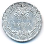 Британская Западная Африка, 1 шиллинг (1913–1918 г.)