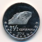 Cocos island., 2 1/2 centavos, 2014